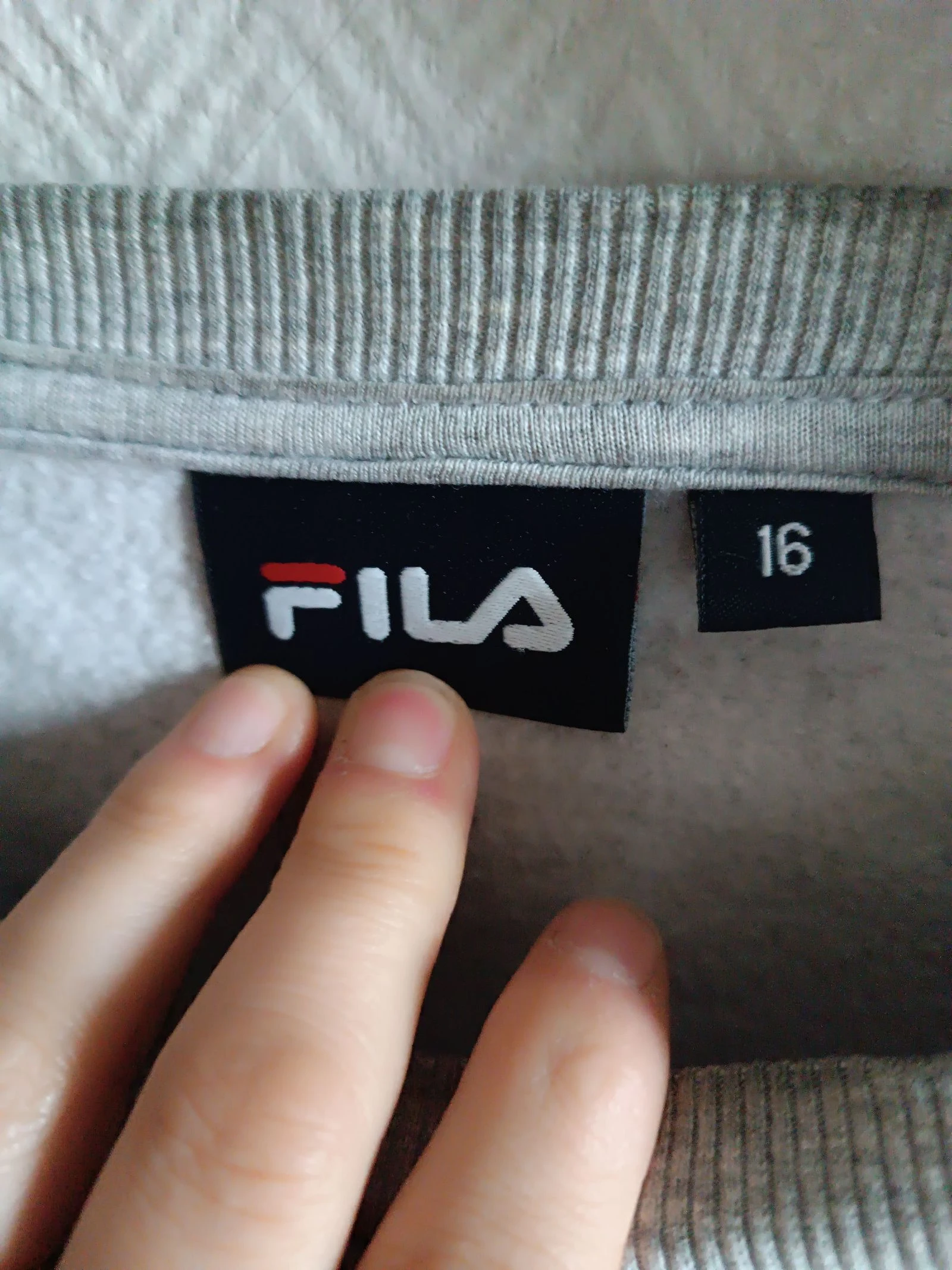 Sudadera bicolor Fila gris y negro- talla XS – photo 2